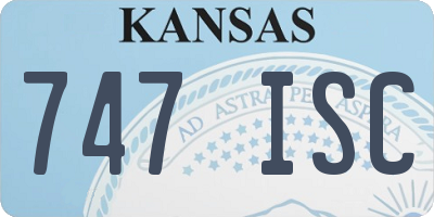 KS license plate 747ISC