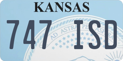 KS license plate 747ISD