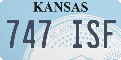 KS license plate 747ISF