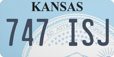 KS license plate 747ISJ