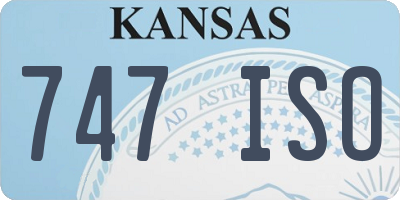 KS license plate 747ISO