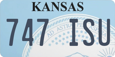 KS license plate 747ISU