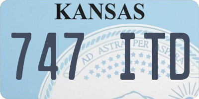 KS license plate 747ITD