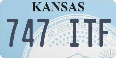 KS license plate 747ITF