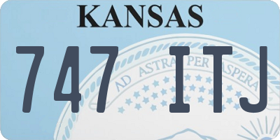 KS license plate 747ITJ