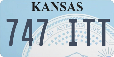 KS license plate 747ITT