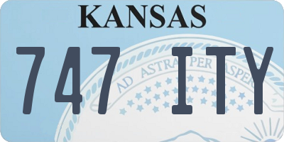 KS license plate 747ITY