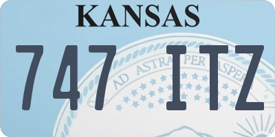KS license plate 747ITZ