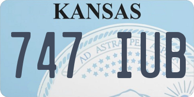 KS license plate 747IUB