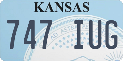 KS license plate 747IUG
