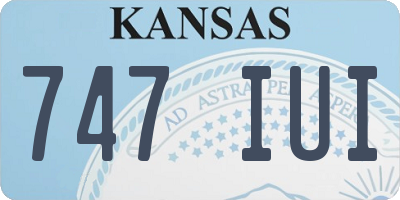 KS license plate 747IUI