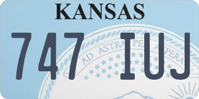 KS license plate 747IUJ
