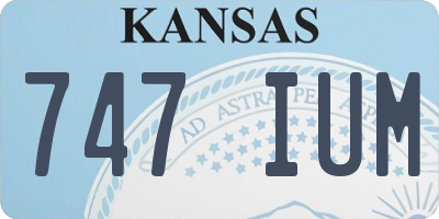 KS license plate 747IUM