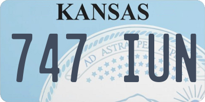 KS license plate 747IUN