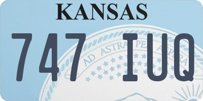 KS license plate 747IUQ