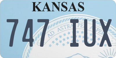 KS license plate 747IUX