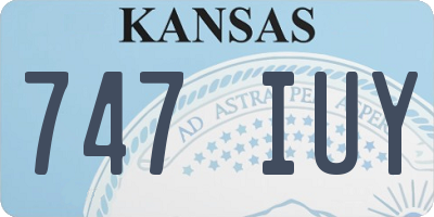 KS license plate 747IUY