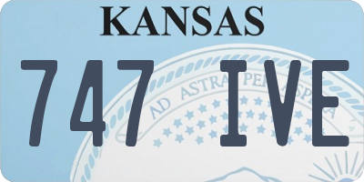 KS license plate 747IVE