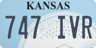 KS license plate 747IVR