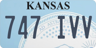 KS license plate 747IVV