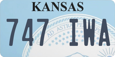 KS license plate 747IWA