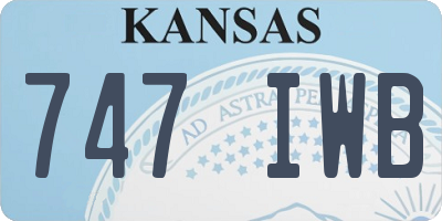 KS license plate 747IWB