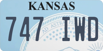 KS license plate 747IWD