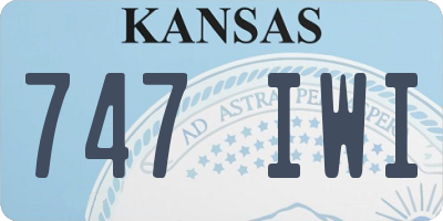 KS license plate 747IWI