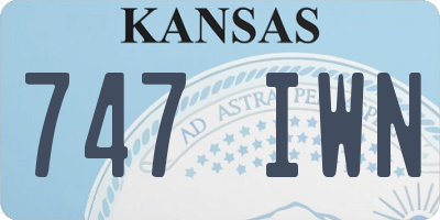 KS license plate 747IWN