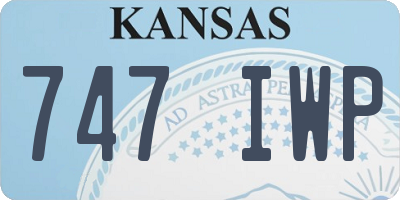 KS license plate 747IWP