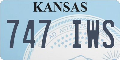 KS license plate 747IWS