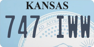 KS license plate 747IWW