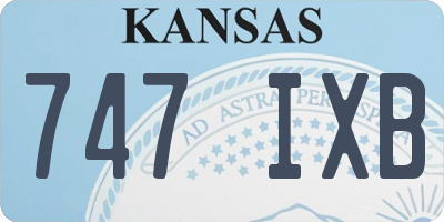 KS license plate 747IXB