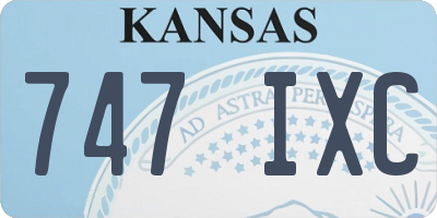 KS license plate 747IXC