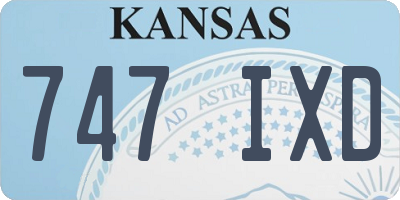 KS license plate 747IXD