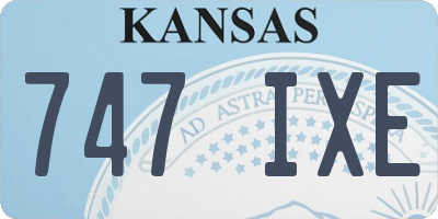 KS license plate 747IXE