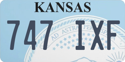 KS license plate 747IXF