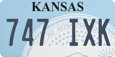 KS license plate 747IXK