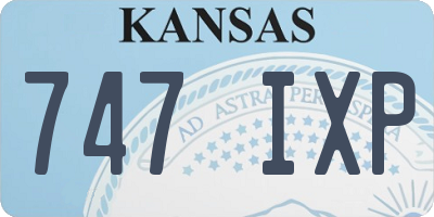 KS license plate 747IXP