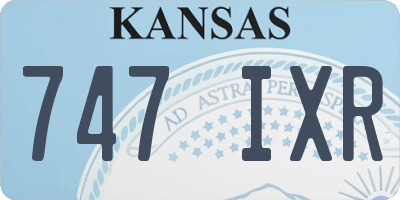KS license plate 747IXR