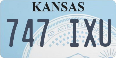 KS license plate 747IXU
