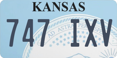 KS license plate 747IXV
