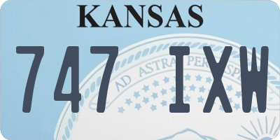 KS license plate 747IXW