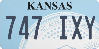 KS license plate 747IXY