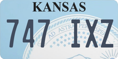 KS license plate 747IXZ