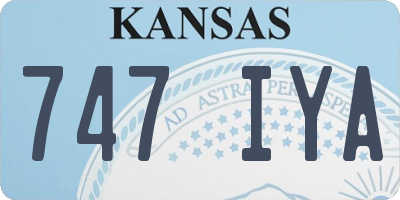 KS license plate 747IYA