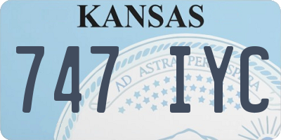 KS license plate 747IYC