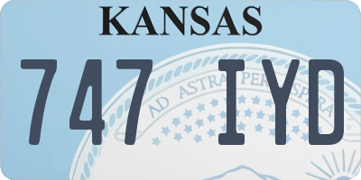 KS license plate 747IYD
