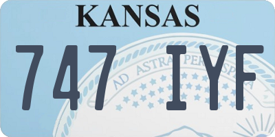 KS license plate 747IYF