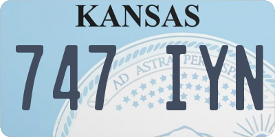 KS license plate 747IYN